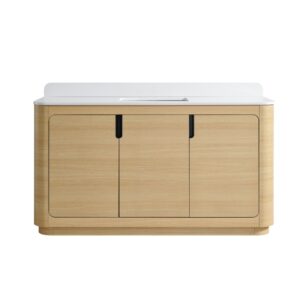 Clearwater 60in Vanity In Light Oak