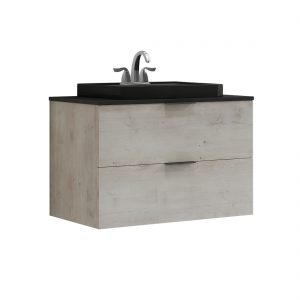 Drayston 30inch-Vanity with black sink front view