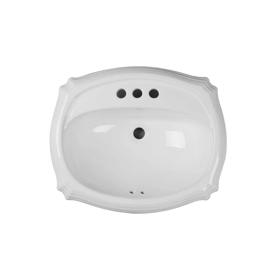 Anchorage Lavatory 3Hole 4inch White Up View