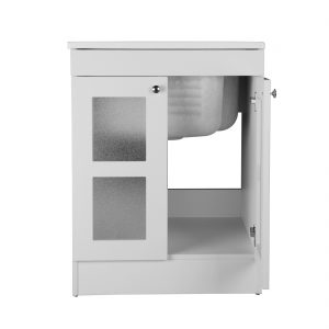 Essen 24.4inch Laundry Cabinet White Inside View