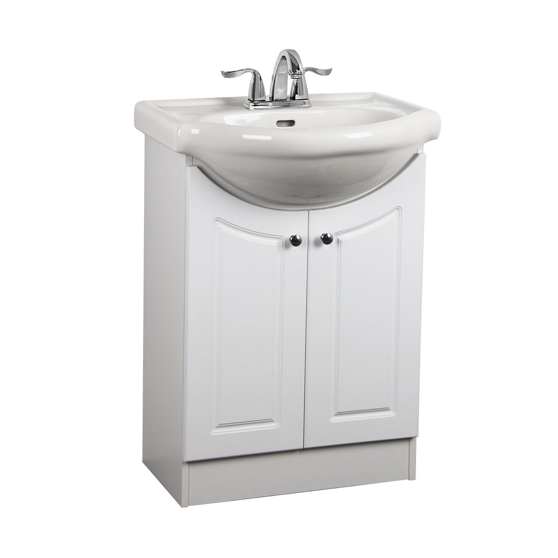 Euro 24inch Vanity White Front View