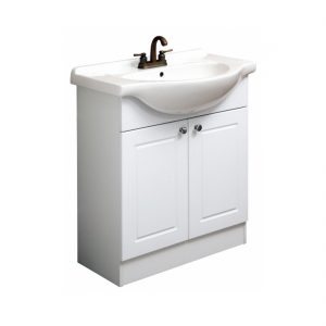Euro 30inch Vanity White Front View