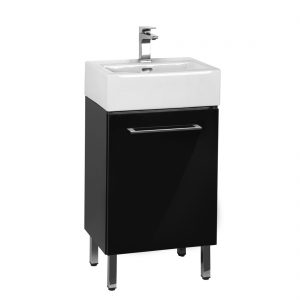 Florence 18inch Vanity Glossy Black Front View
