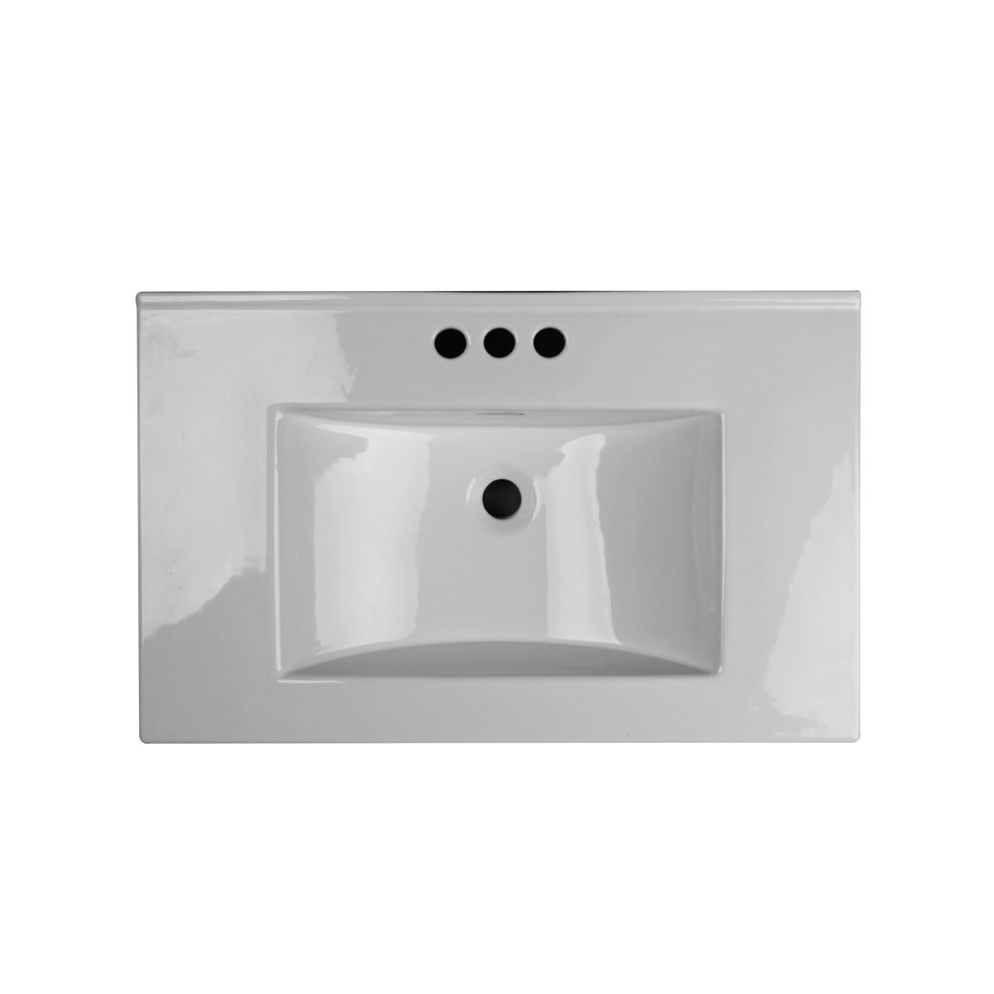 Milan 30inch Wall Hung Vanity Top View