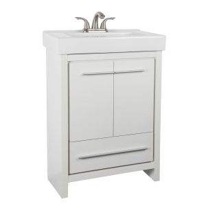 Romali 24inch Vanity Wooden White Front View