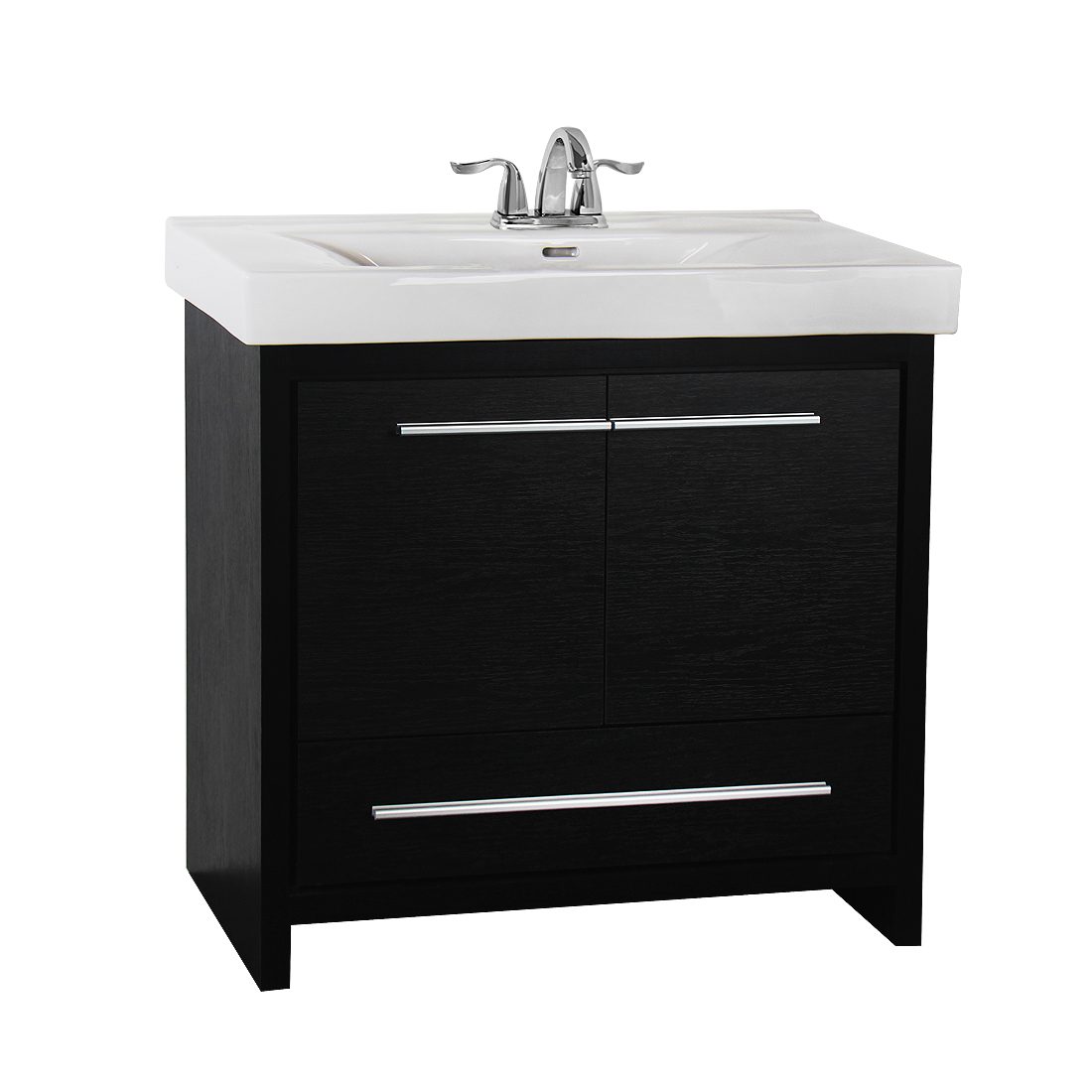 Romali 36inch Vanity Wooden Black Front View