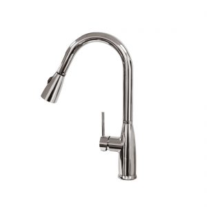 Sicily 25inch Laundry Cabinet Pull Down Chrome Faucet View