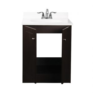 Tivoli 25inch Vanity With Poly Marble Basin Chocolate Inside View